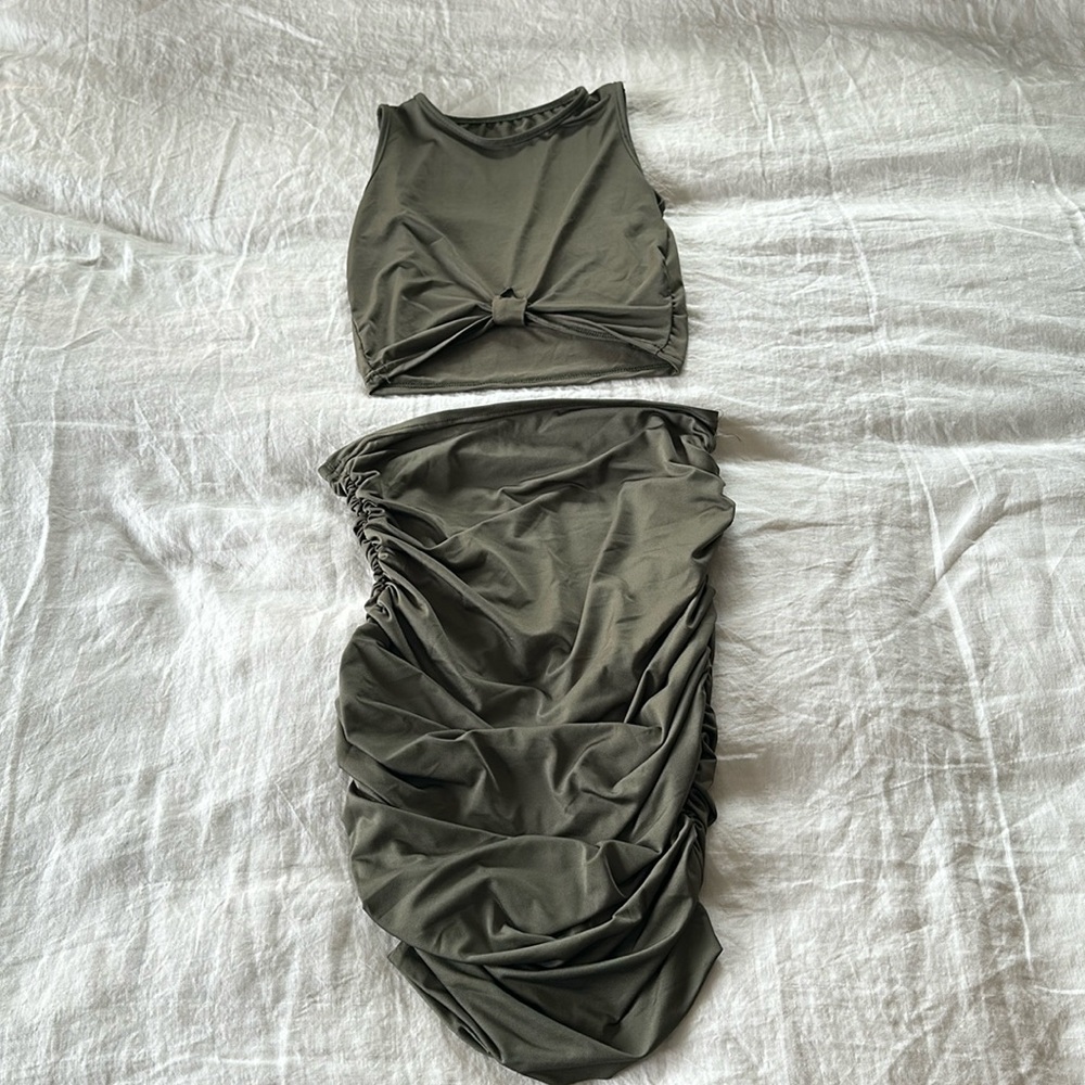 Ruched two piece set